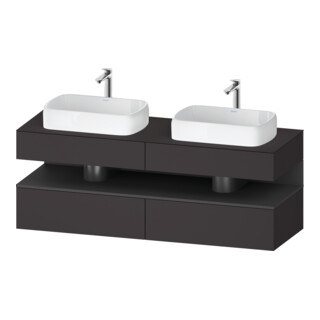 Duravit Meuble sous lavabo Qatego 160x55x60 cm, gris m/Gr m, Pl, B double face