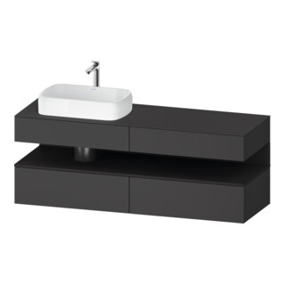 Duravit Meuble sous-lavabo Qatego 160x55x60 cm, gris m/Gr m, Pl, B l, B