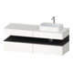 Duravit Meuble sous-lavabo Qatego 160x55x60 cm, gris/marbre, Pl, lavabo à droite-1