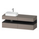 Duravit Meuble sous lavabo Qatego 160x55x60 cm, gris/marron, placage, brillant, mat-1