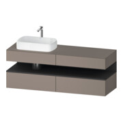 Duravit Meuble sous lavabo Qatego 160x55x60 cm, gris/marron, placage, brillant, mat-1