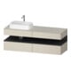 Duravit Meuble sous lavabo Qatego 160x55x60 cm, gris/mat, placage, brillant-1