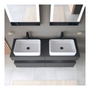 Duravit Meuble sous-lavabo Qatego 160x55x60 cm, gris, Pl, B bs, niches-2
