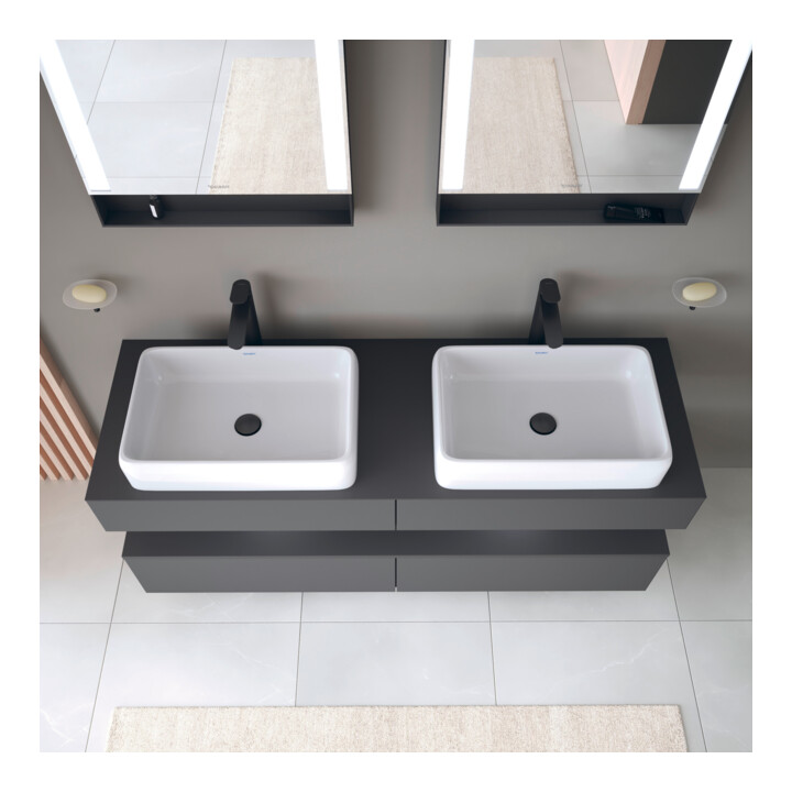 Duravit Meuble sous-lavabo Qatego 160x55x60 cm, gris, Pl, B bs, niches
