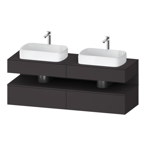 Duravit Meuble sous-lavabo Qatego 160x55x60 cm, gris, Pl, Beck. double face