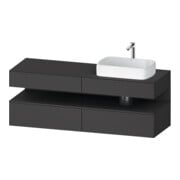 Duravit Meuble sous lavabo Qatego 160x55x60 cm, gris, Pl, Beck. droite-1