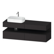 Duravit Meuble sous-lavabo Qatego 160x55x60 cm, gris, Pl, évier gauche-1