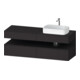 Duravit Meuble sous lavabo Qatego 160x55x60 cm, gris, placage, évier à droite-1