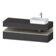 Duravit Meuble sous lavabo Qatego 160x55x60 cm, porte avec poignée, blanc, niche-1