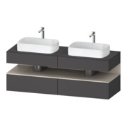 Duravit Meuble sous-lavabo Qatego 160x55x60 cm, T avec grille, Pl, évier double face-1
