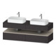 Duravit Meuble sous-lavabo Qatego 160x55x60 cm, T avec plan vasque, placage, blanc brillant, brillant-1