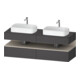 Duravit Meuble sous-lavabo Qatego 160x55x60 cm, T avec porte, plateau, blanc brillant, brillant-1