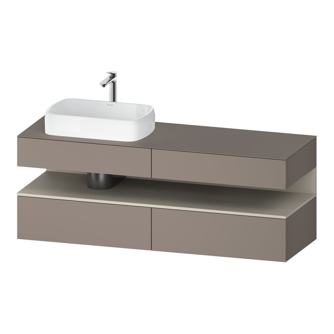Duravit Meuble sous-lavabo Qatego 160x55x60 cm, T m/ba m, Pl, B l, niche