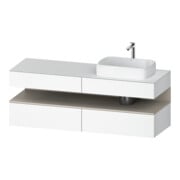 Duravit Meuble sous-lavabo Qatego 160x55x60 cm, T m/blanc m, Pl, lavabo à droite-1