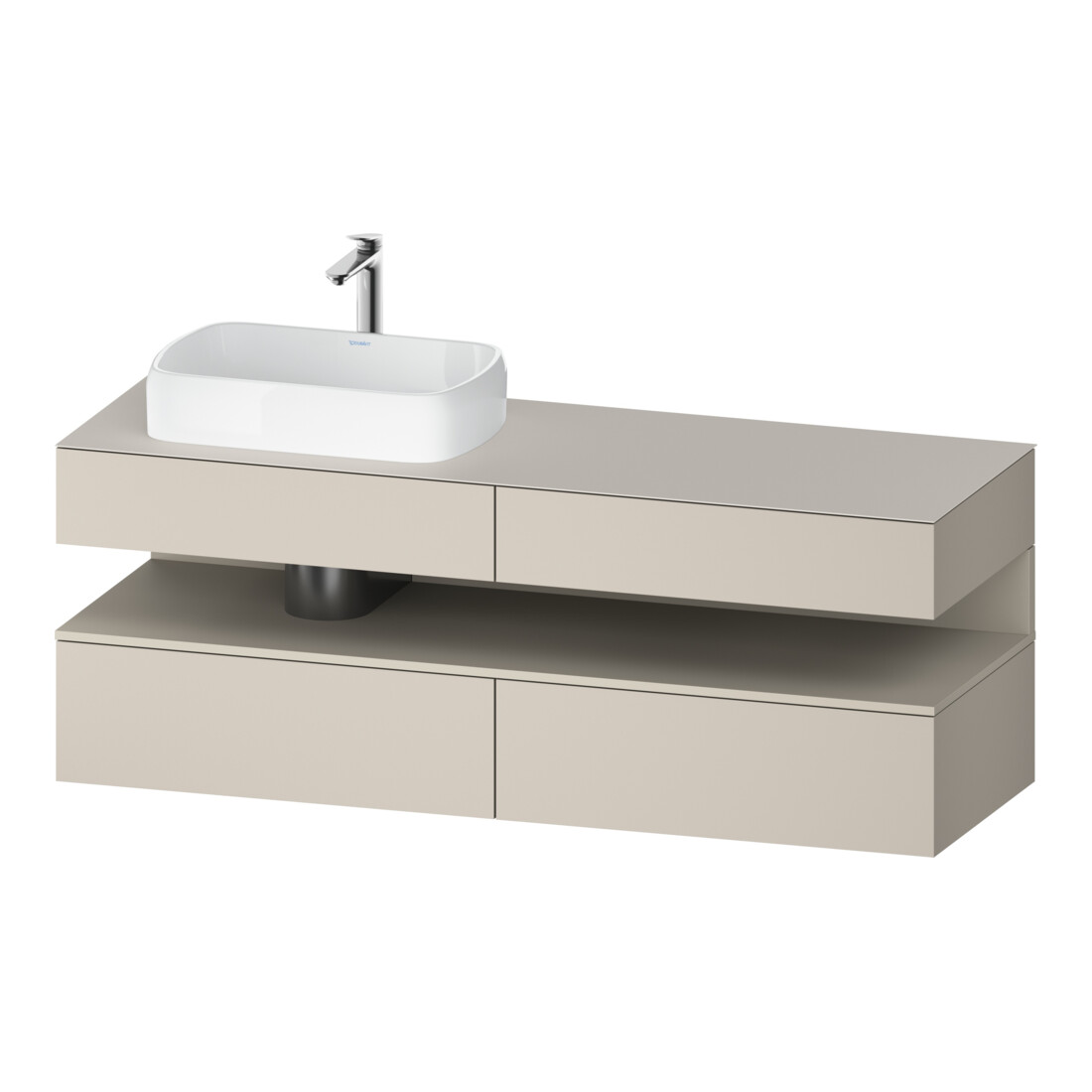 Duravit Meuble sous-lavabo Qatego 160x55x60 cm, T m/ta m, Pl, B l, niche