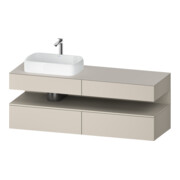 Duravit Meuble sous lavabo Qatego 160x55x60 cm, T m/ta m, Pl, évier à gauche-1