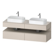 Duravit Meuble sous lavabo Qatego 160x55x60 cm, T m/ta m, Pl, évier double face-1