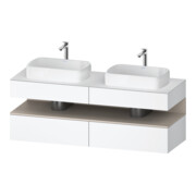 Duravit Meuble sous lavabo Qatego 160x55x60 cm, T m/we m, Pl, Lavabo double face-1