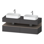 Duravit Meuble sous-lavabo Qatego 160x55x60cm, avec porte, blanc brillant, B