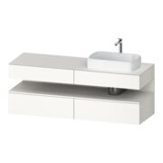 Duravit Meuble sous lavabo Qatego 160x55x60cm, blanc mat, console, lavabo droit-1