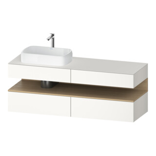 Duravit Meuble sous-lavabo Qatego 160x55x60cm, blanc mat, gauche