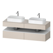Duravit Meuble sous-lavabo Qatego 160x55x60cm, blanc mat/plaque, avec tiroirs, B-1