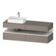 Duravit Meuble sous lavabo Qatego 160x55x60cm, blanc, placage, niche-1
