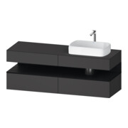 Duravit Meuble sous-lavabo Qatego 160x55x60cm, E blanc/gris m, Pl, évier droite-1