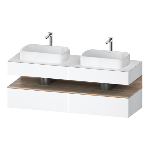 Duravit Meuble sous-lavabo Qatego 160x55x60cm, E Ma/w m, Pl, évier double face
