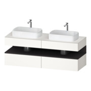 Duravit Meuble sous-lavabo Qatego 160x55x60cm, gris m/blanc m, Pl, B des deux côtés-1