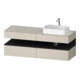 Duravit Meuble sous-lavabo Qatego 160x55x60cm, gris mat/bois mat, Pl, B r, B-1