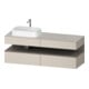 Duravit Meuble sous-lavabo Qatego 160x55x60cm, sans tiroir, blanc laqué, brillant-1