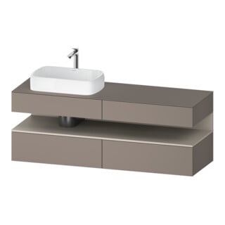 Duravit Meuble sous-lavabo Qatego 160x55x60cm, T avec porte, Pl, évier gauche