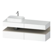 Duravit Meuble sous lavabo Qatego 160x55x60cm, T m/we m, Pl, robinet gauche