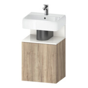 Duravit Meuble sous lavabo Qatego 44x35x64,5 cm, 1 porte, blanc/gres marbré