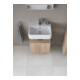 Duravit Meuble sous-lavabo Qatego 44x35x64,5 cm, 1 porte, droite, blanc marbré