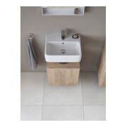 Duravit Meuble sous-lavabo Qatego 44x35x64,5 cm, 1 porte, droite, blanc marbré-2