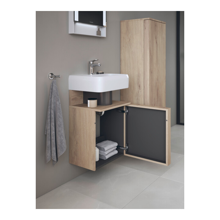 Duravit Meuble sous-lavabo Qatego 44x35x64,5 cm, 1 porte, droite, blanc marbré