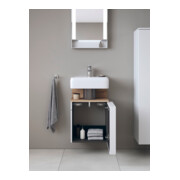 Duravit Meuble sous-lavabo Qatego 44x35x64,5 cm, 1 porte, droite, marbre œuf/blanc mat-5