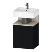 Duravit Meuble sous lavabo Qatego 44x35x64,5 cm, 1 porte, droite, Taupe avec chêne noir-1