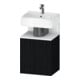Duravit Meuble sous-lavabo Qatego 44x35x64,5 cm, 1 porte, gauche, blanc mat avec chêne noir-1