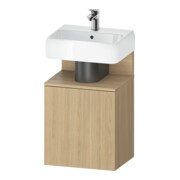 Duravit Meuble sous lavabo Qatego 44x35x64,5 cm, 1 porte, gauche, chêne naturel