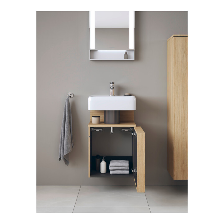 Duravit Meuble sous lavabo Qatego 44x35x64,5 cm, 1 porte, gauche, chêne naturel