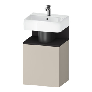 Duravit Meuble sous lavabo Qatego 44x35x64,5 cm, 1 porte, gris mat/bois