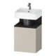 Duravit Meuble sous lavabo Qatego 44x35x64,5 cm, 1 porte, gris mat/bois-1