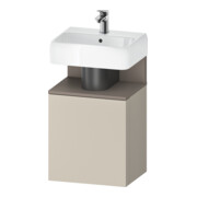 Duravit Meuble sous-lavabo Qatego 44x35x64,5 cm, 1 porte, porte à gauche, bas mat taupe-1