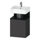 Duravit Meuble sous lavabo Qatego 44x35x64,5 cm, 1 porte, porte à gauche, blanc œuf/gris graphite mat-1