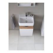 Duravit Meuble sous-lavabo Qatego 44x35x64,5 cm, 1 porte, porte à gauche, marbre œuf/blanc mat-4