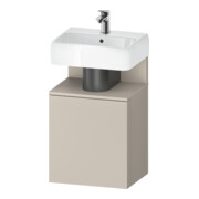Duravit Meuble sous lavabo Qatego 44x35x64,5 cm, 1 porte, porte à gauche, taupe mat-1