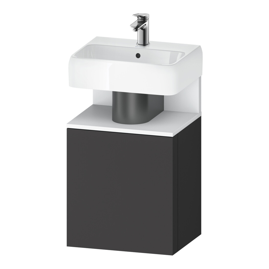 Duravit Meuble sous-lavabo Qatego 44x35x64,5 cm, 1 porte, porte gauche, blanc avec poignée Grap